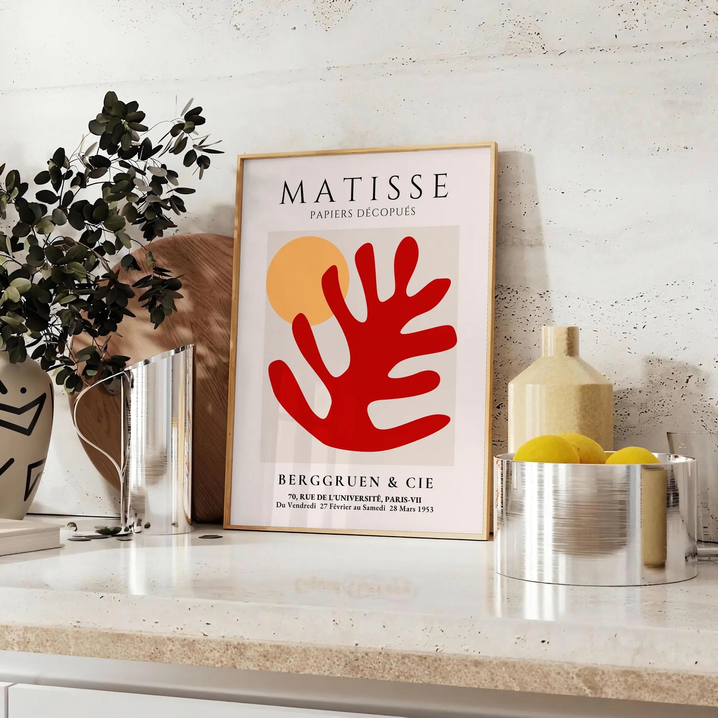 space striking Matisse prints poster popular themes vibrant yellow bold black wall art perfect artwork gift framed piece frame decor taste