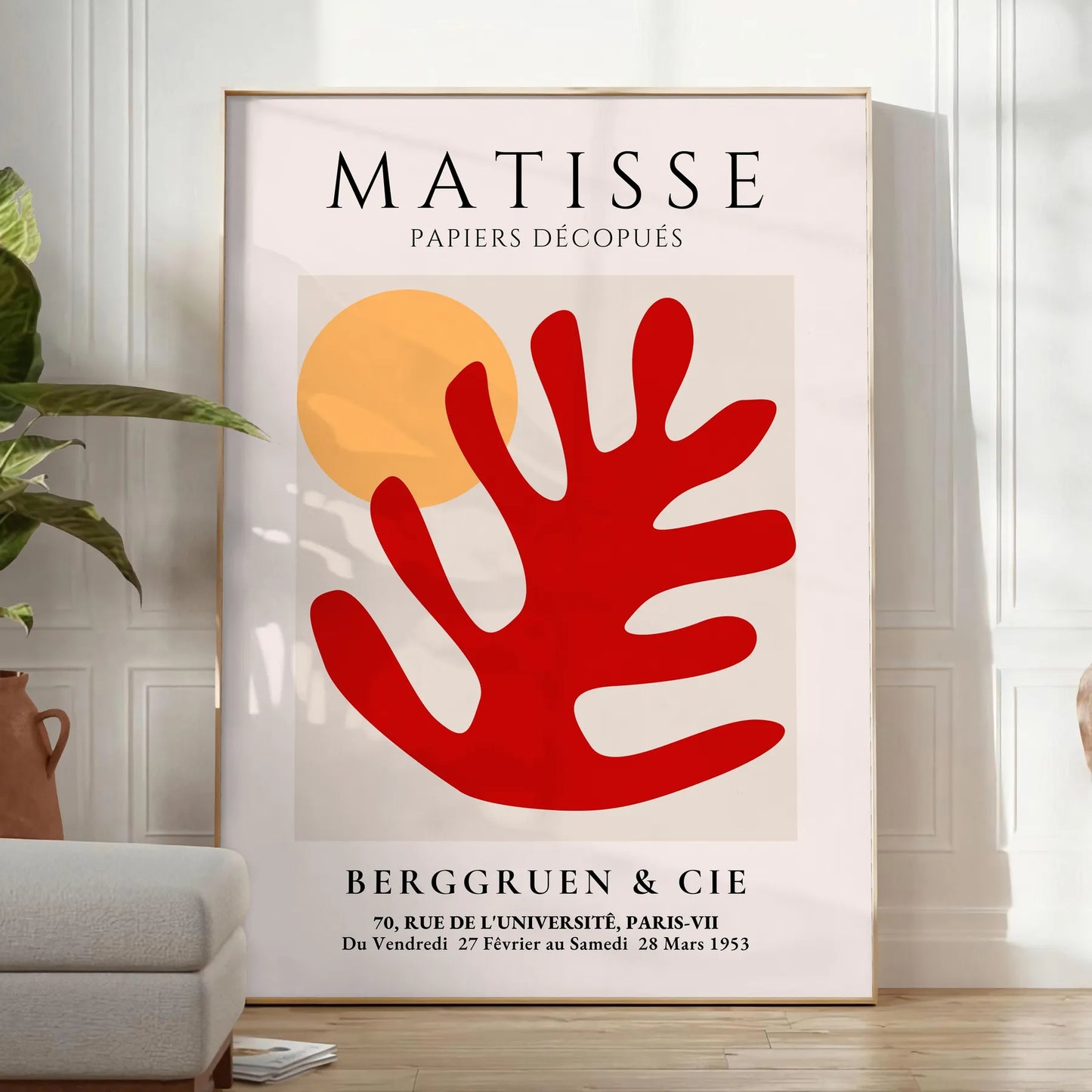 space striking Matisse prints poster popular themes vibrant yellow bold black wall art perfect artwork gift framed piece frame decor taste