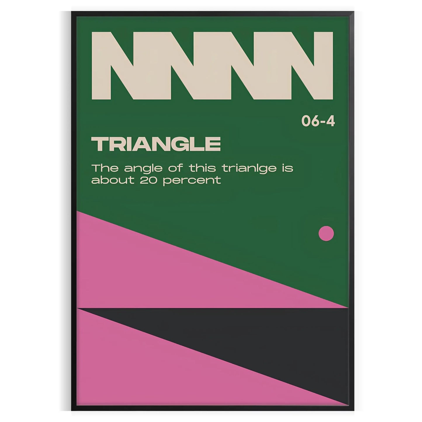 space Triangle Modern Art Poster brown green hues contemporary wall touch elegance room gift own decor sizes A4 cm A0